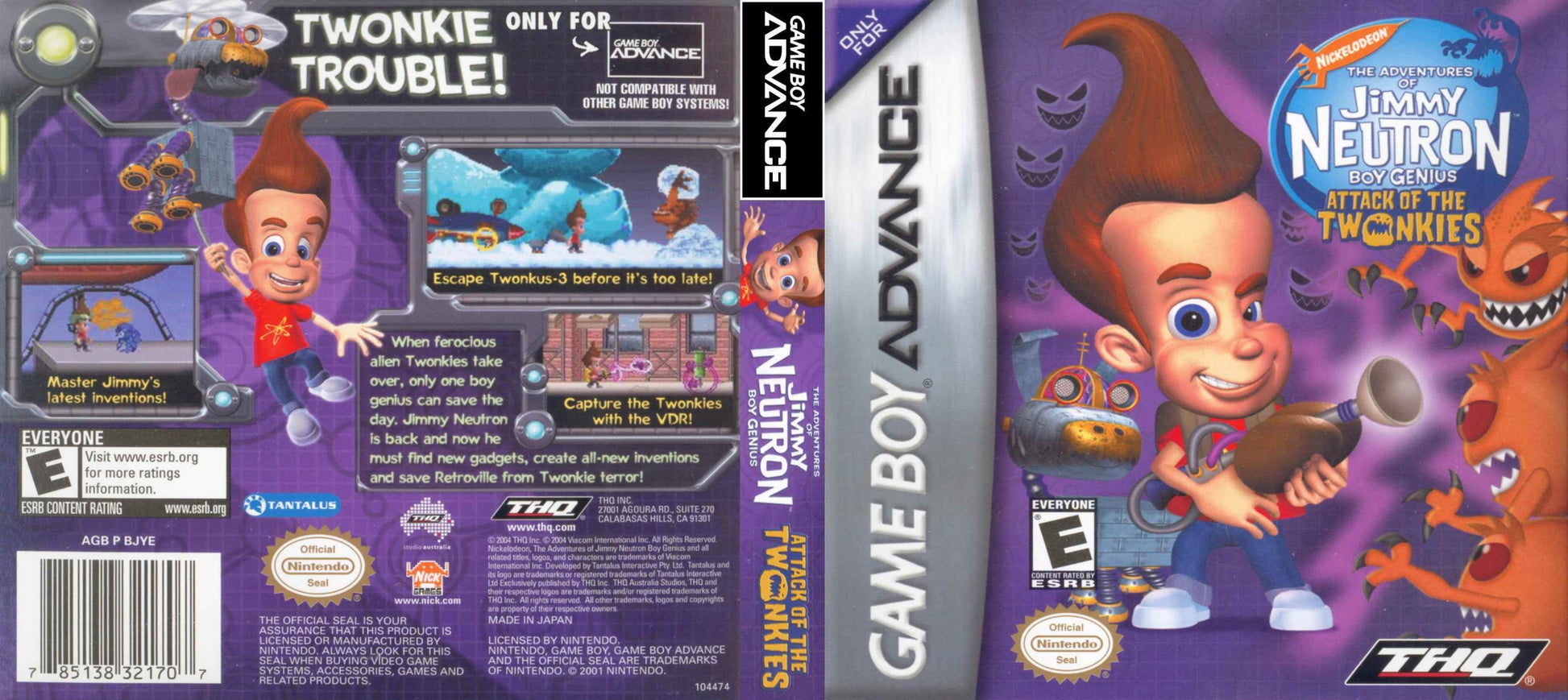 Jimmy Neutron Attack of the Twonkies Cover Art - WOI Solutions