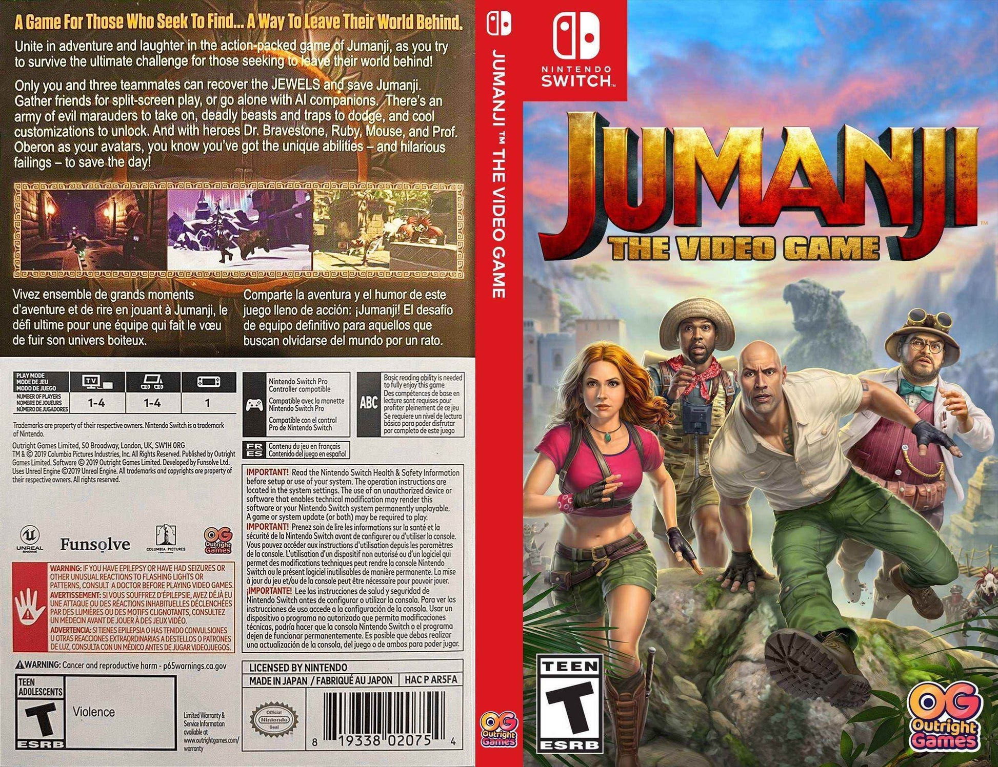 Jumanji The Video Game Cover Art - WOI Solutions