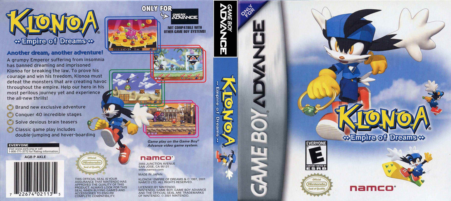 Klonoa Empire of Dreams Cover Art - WOI Solutions