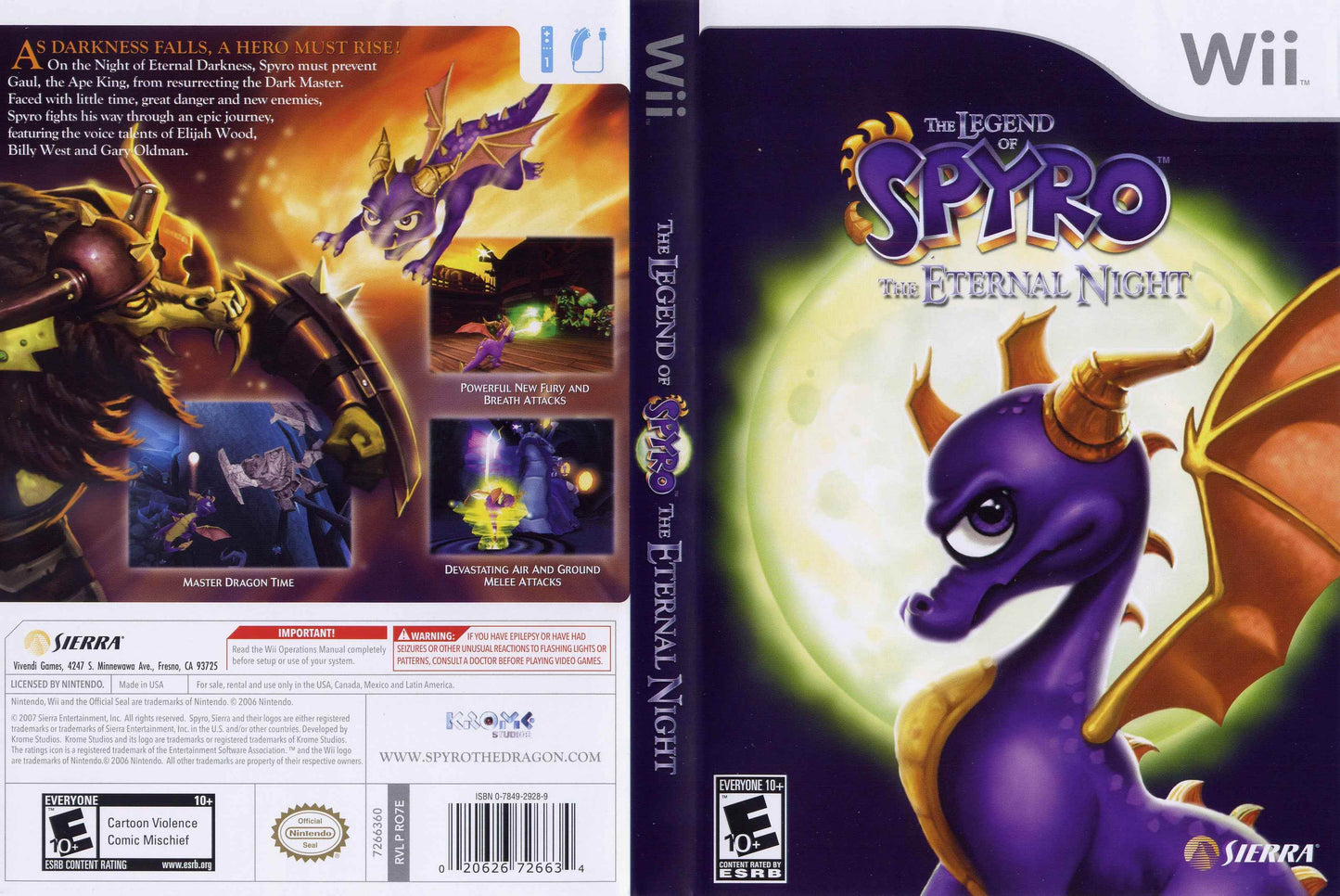 Legend of Spyro The Eternal Night, The Cover Art - WOI Solutions