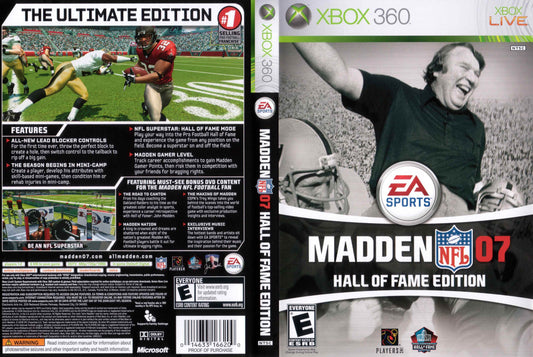 Madden NFL 07 Hall of Fame Edition Cover Art - WOI Solutions