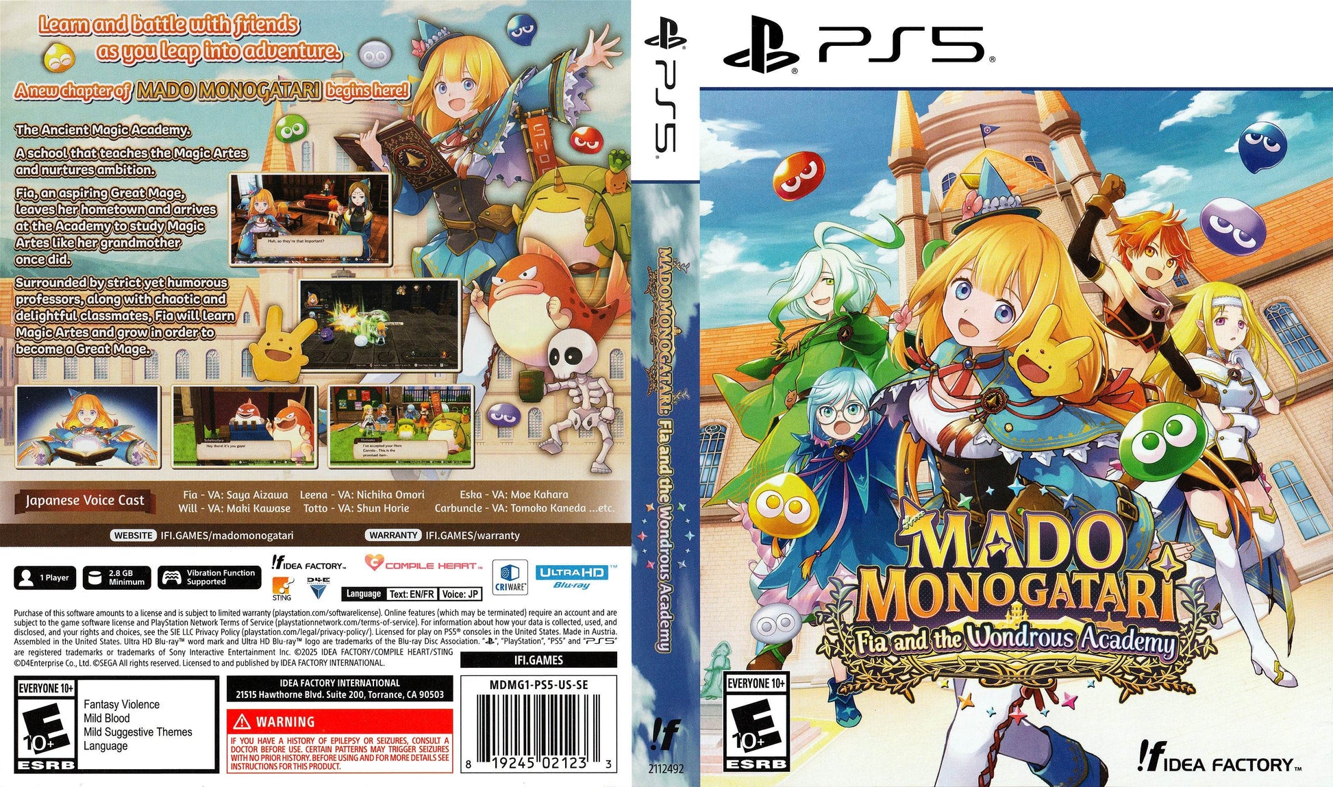 Mado Monogatari - Fia and the Wondrous Academy Cover Art - WOI Solutions