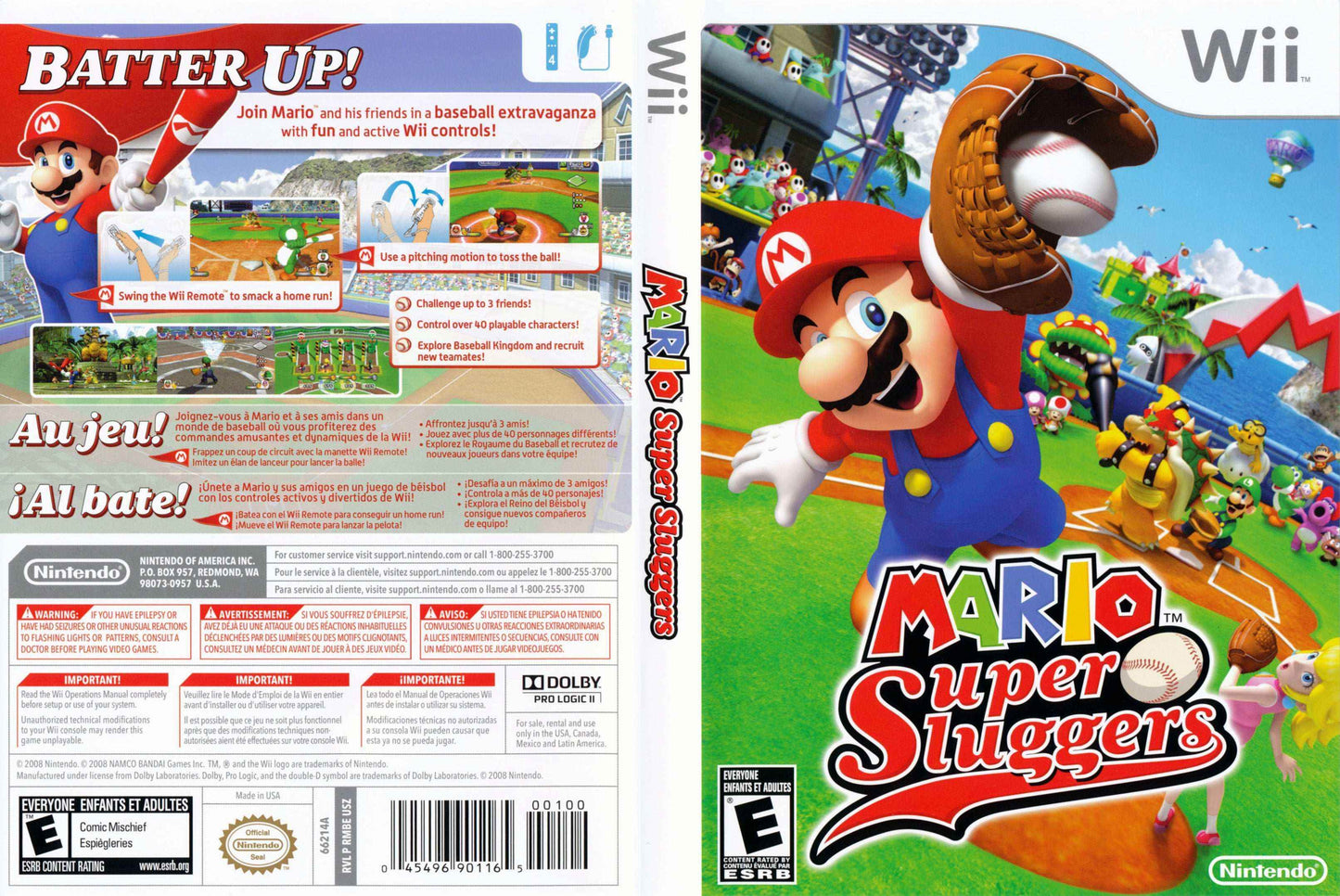 Mario Super Sluggers Cover Art - WOI Solutions