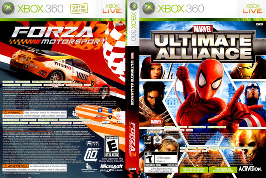 Marvel Ultimate Alliance Forza Motorsport 2 Cover Art - WOI Solutions