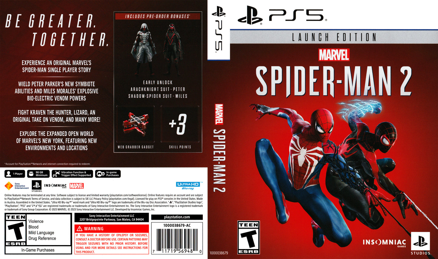 Marvel's Spider-Man 2 Launch Edition