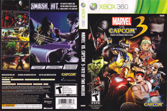 Marvel vs. Capcom 3 Fate of Two Worlds Cover Art - WOI Solutions