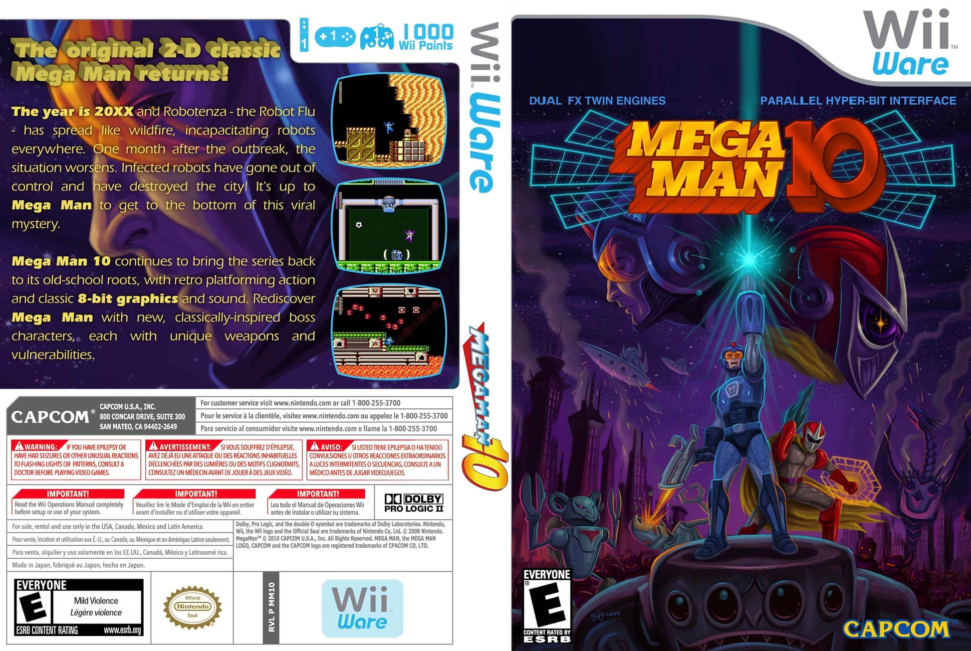 Mega Man 10 (WiiWare) Cover Art - WOI Solutions