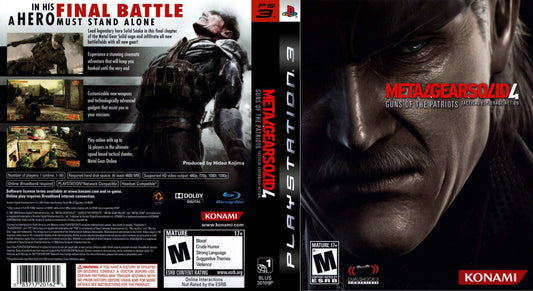 Metal Gear Solid 4 Guns of the Patriots Cover Art - WOI Solutions