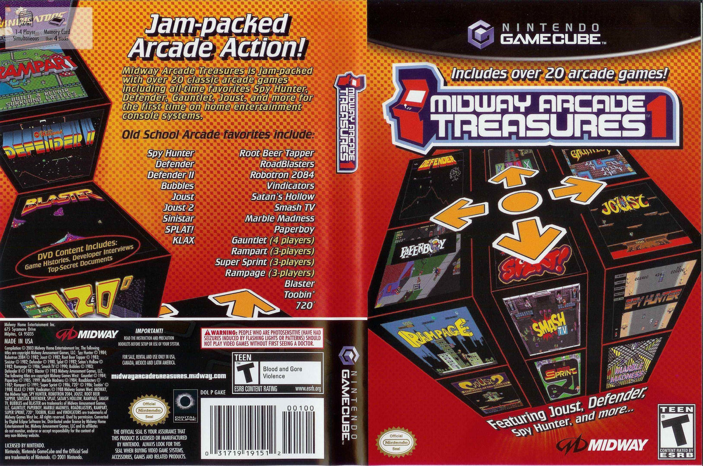 Midway Arcade Treasures 1 Cover Art - WOI Solutions