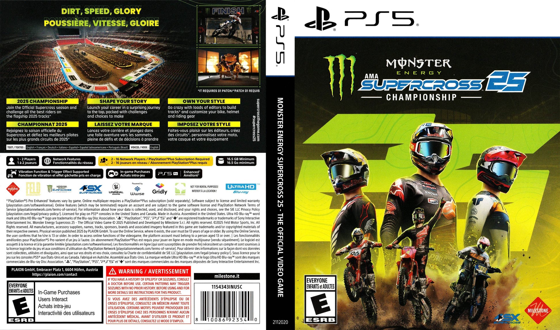 Monster Energy Supercross 25 The Official Videogame Cover Art - WOI Solutions