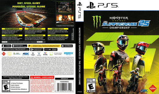 Monster Energy Supercross 25 The Official Videogame Cover Art - WOI Solutions