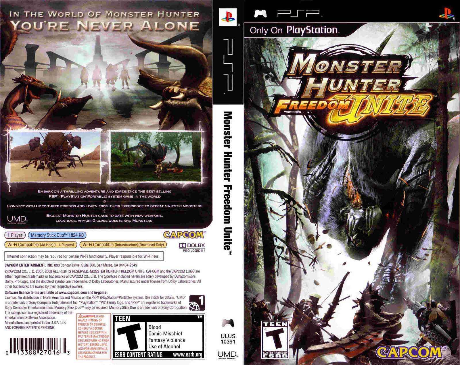 Monster Hunter Freedom Unite Cover Art - WOI Solutions