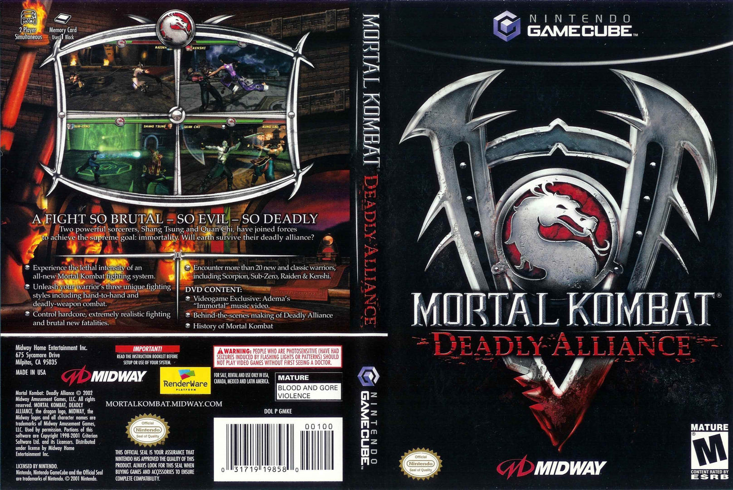Mortal Kombat Deadly Alliance Cover Art - WOI Solutions