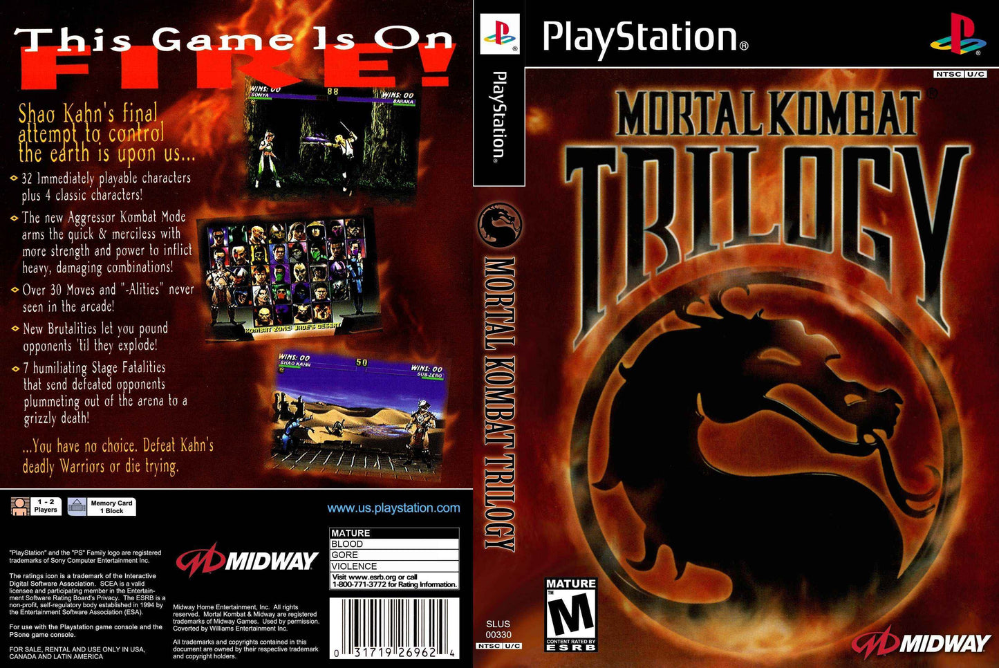 Mortal Kombat Trilogy Cover Art - WOI Solutions