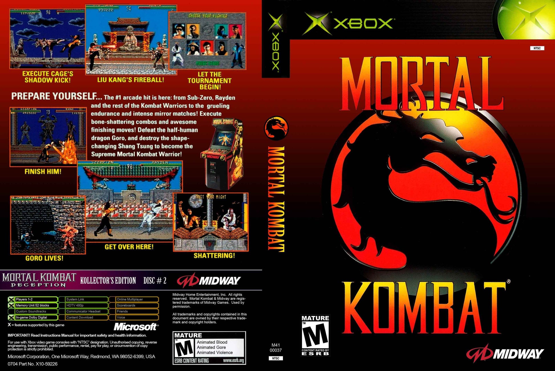 Mortal Kombat (MK Deception Bonus Disc) Cover Art - WOI Solutions