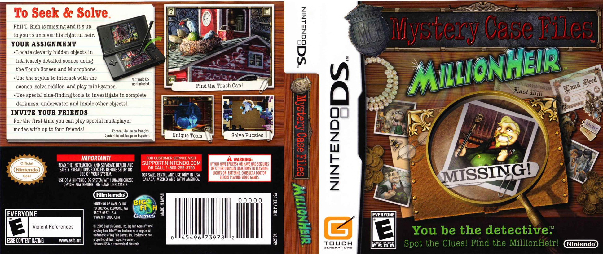 Mystery Case Files MillionHeir Cover Art - WOI Solutions