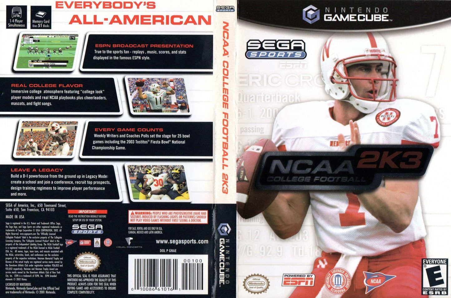 NCAA College Football 2K3 Cover Art - WOI Solutions