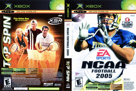 NCAA Football 2005 Top Spin Double Pack Cover Art - WOI Solutions