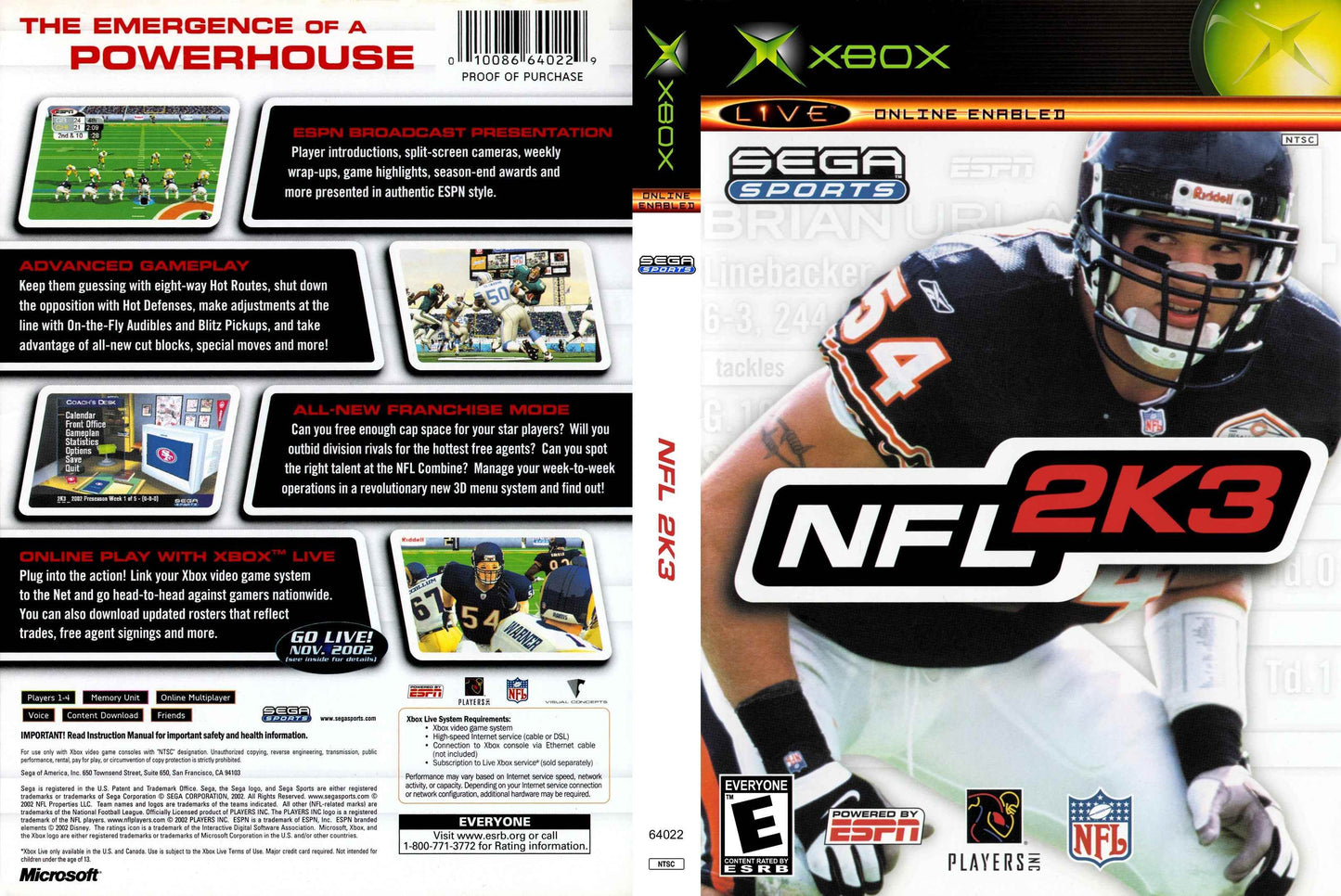 NFL 2K3 Cover Art - WOI Solutions