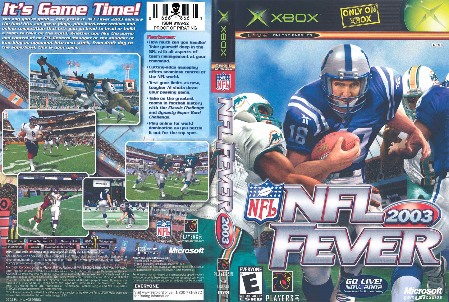 NFL Fever 2003 Cover Art - WOI Solutions