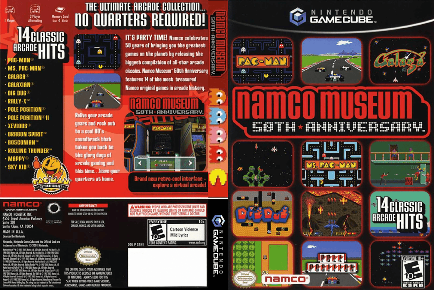 Namco Museum 50th Anniversary Cover Art - WOI Solutions