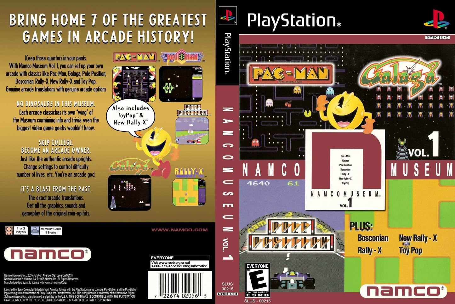 Namco Museum Vol 1 Cover Art - WOI Solutions