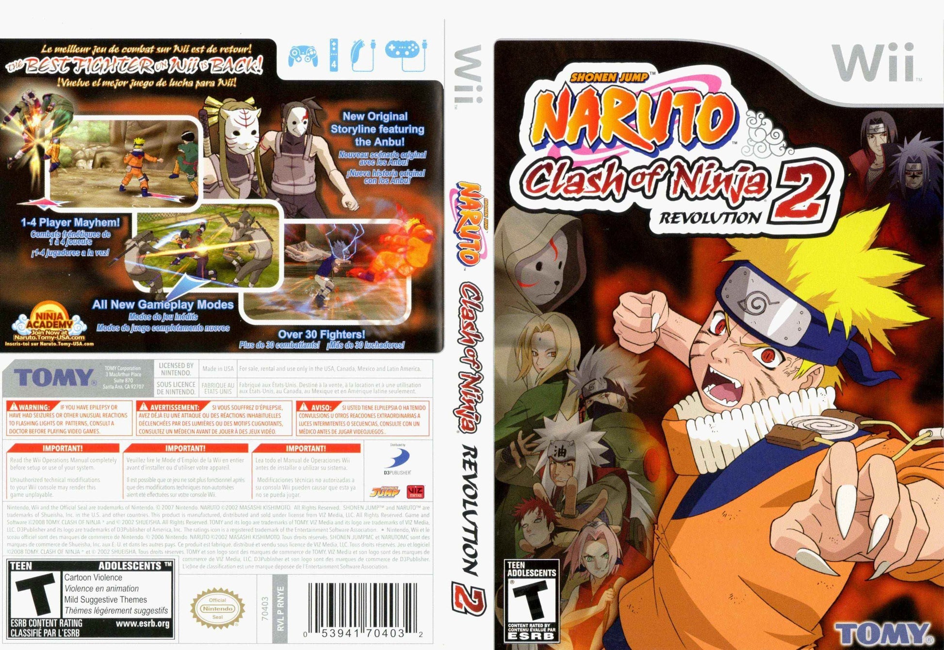 Naruto Clash of Ninja Revolution 2 Cover Art - WOI Solutions