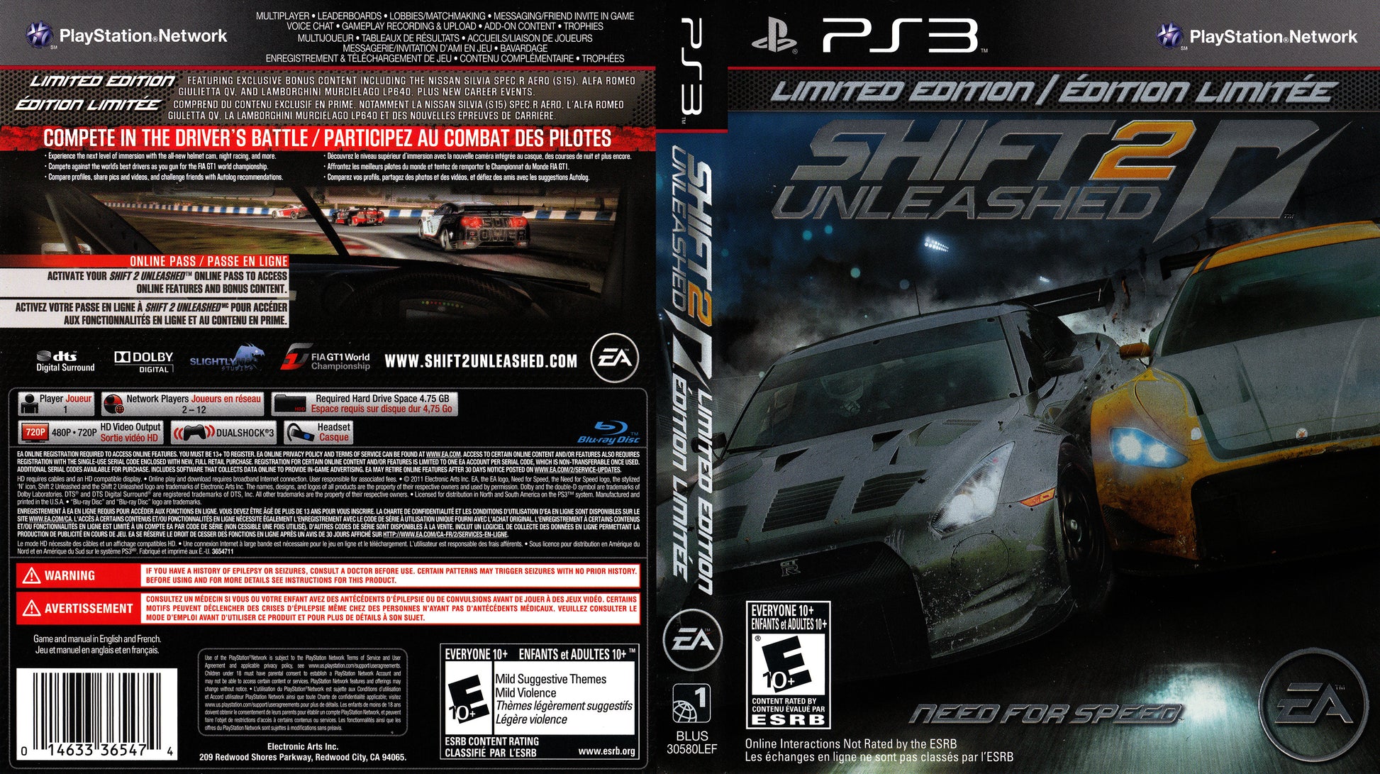 Need for Speed Shift 2 Unleashed Limited Edition