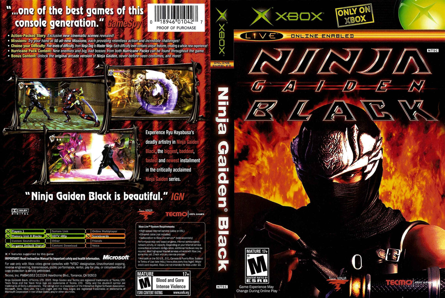 Ninja Gaiden Black Cover Art - WOI Solutions