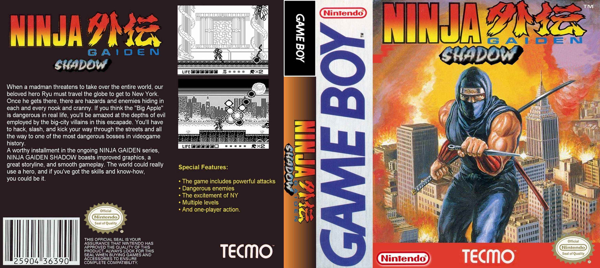 Ninja Gaiden Shadow Cover Art - WOI Solutions