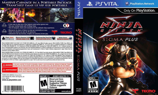 Ninja Gaiden Sigma Plus Cover Art - WOI Solutions