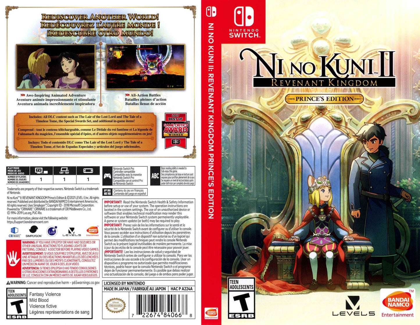 Ni no Kuni™ II Revenant Kingdom Prince's Edition