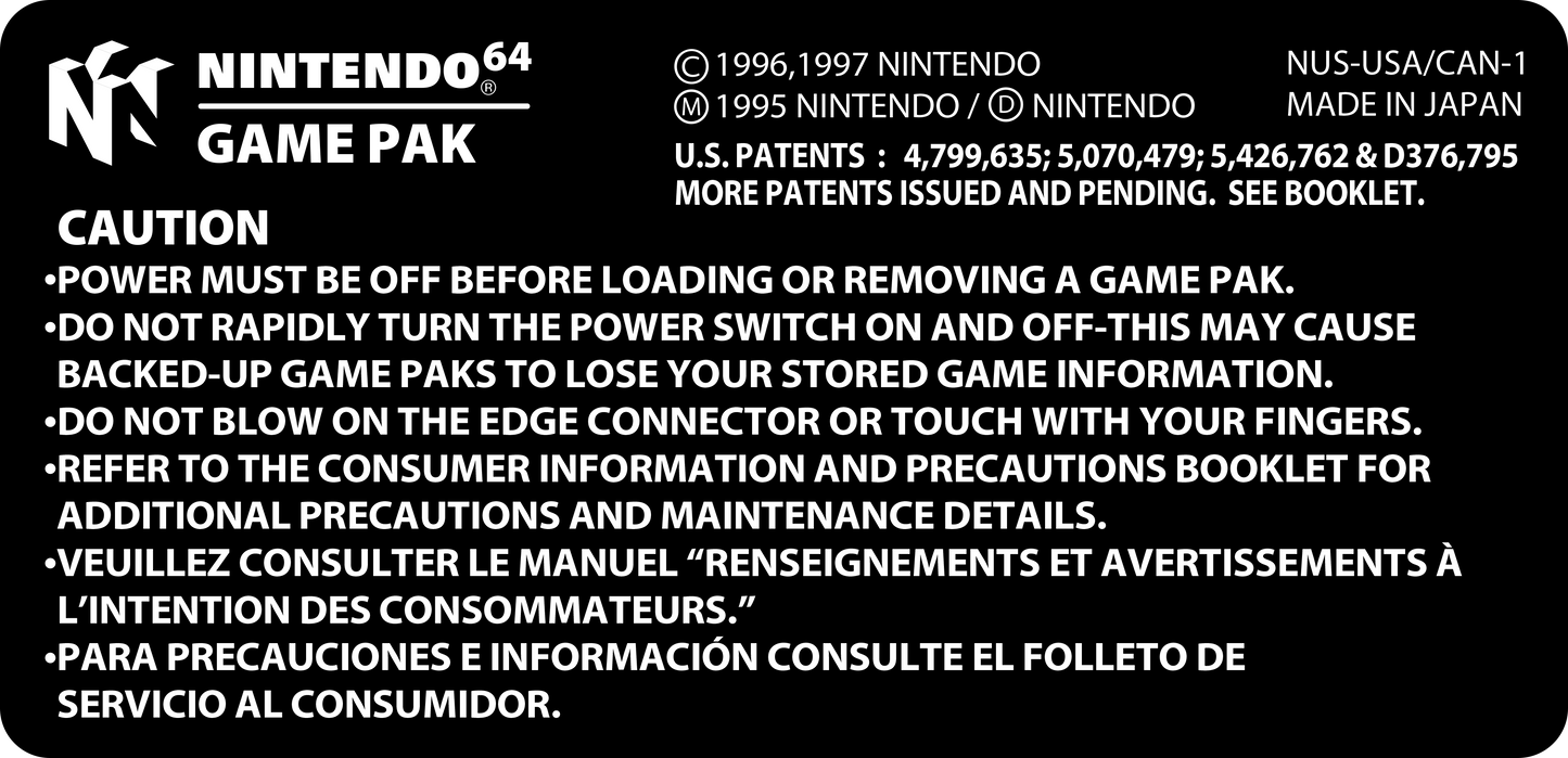 N64 Label (Back)