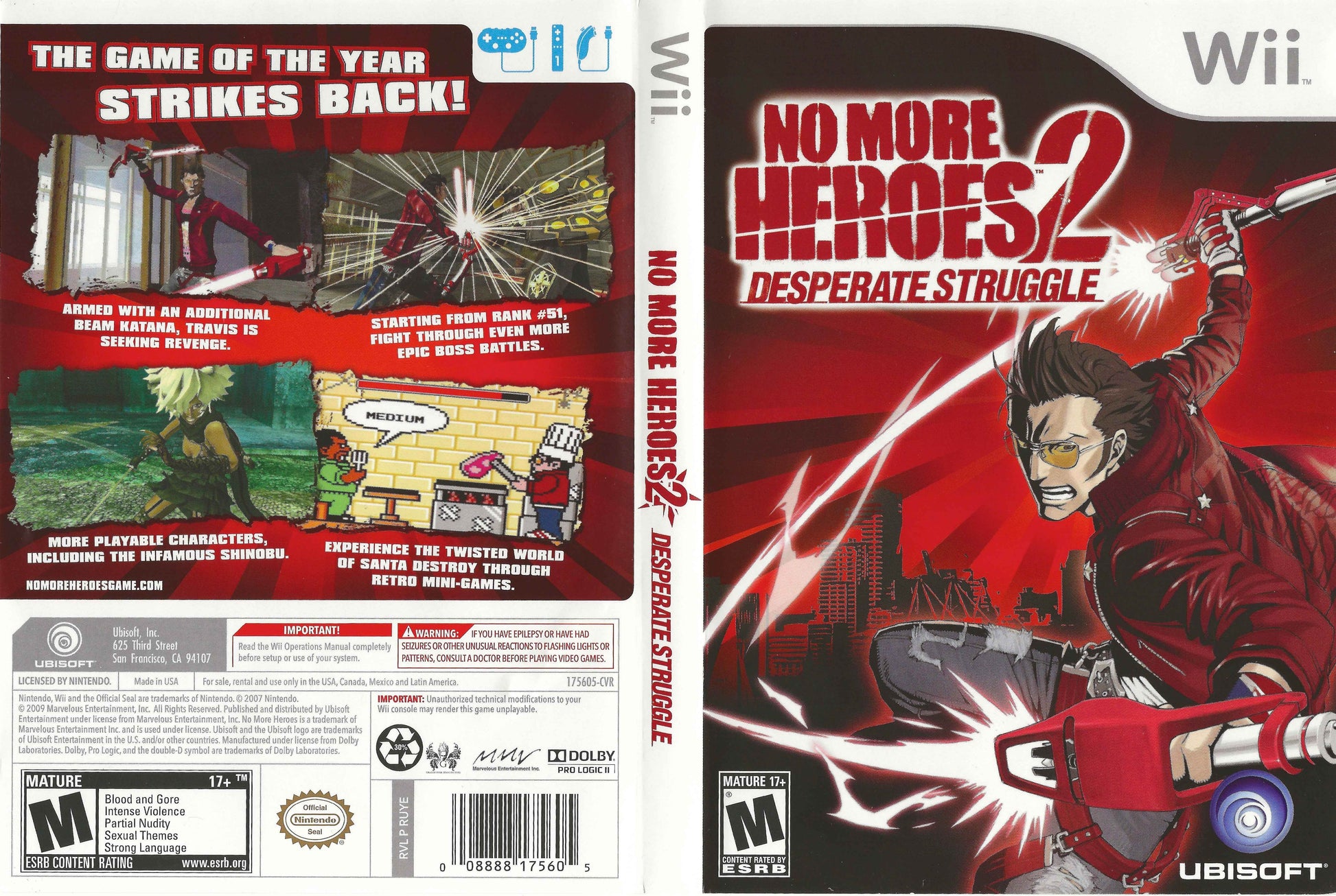 No More Heroes 2 Desperate Struggle Cover Art - WOI Solutions