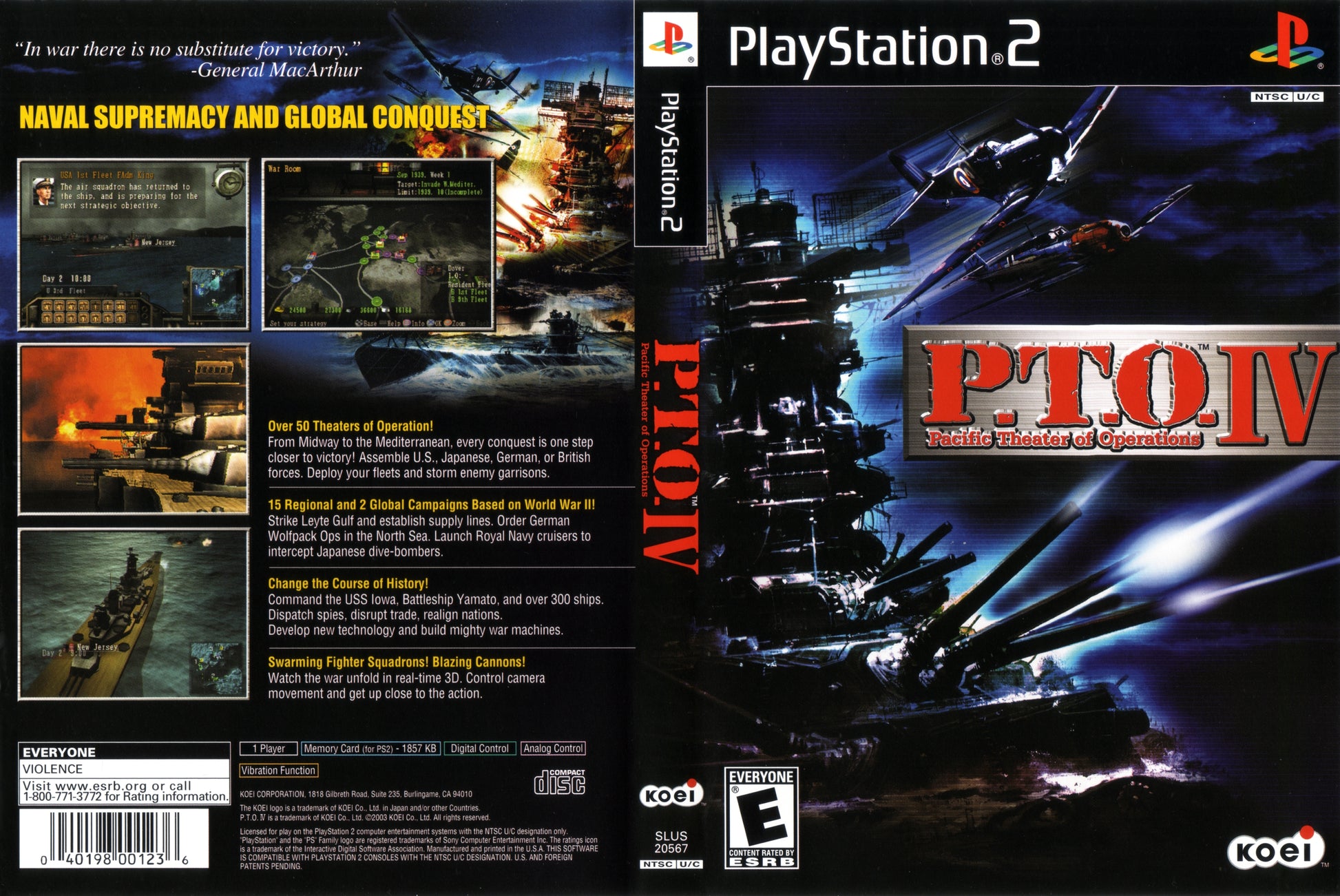 P.T.O. IV Pacific Theater Of Operations