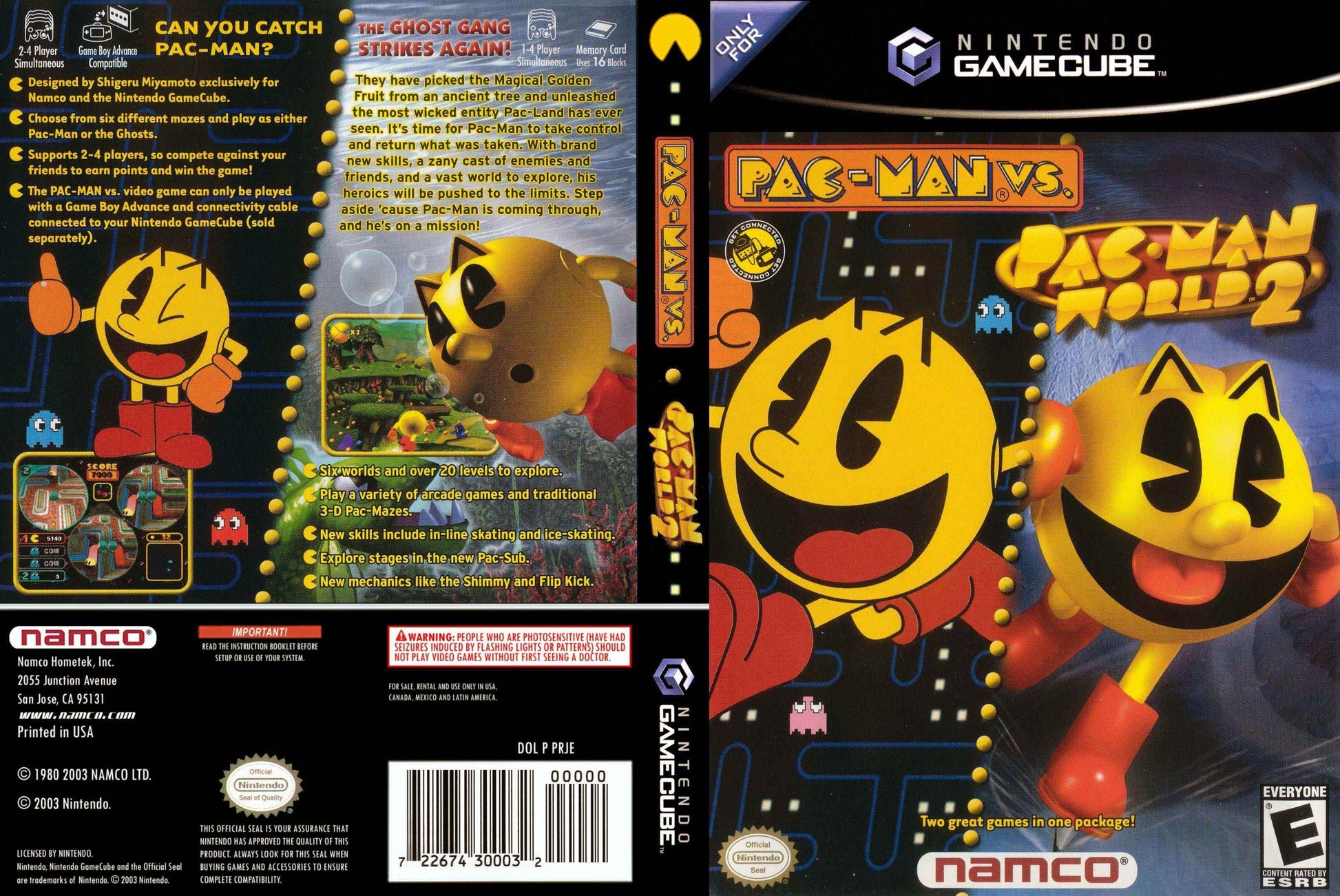 Pac-Man Vs. Pac-Man World 2 Double Pack Cover Art - WOI Solutions