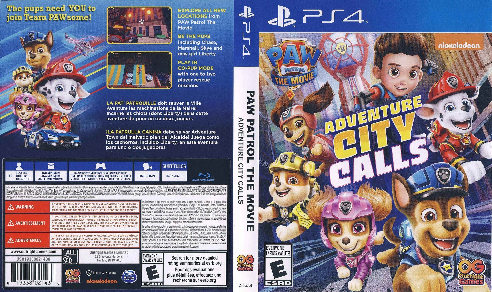 Paw Patrol The Movie Adventure City Calls Cover Art - WOI Solutions