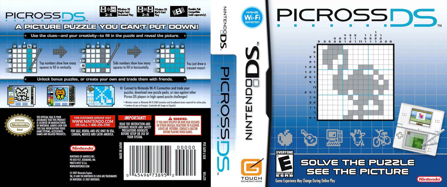 Picross DS Cover Art - WOI Solutions