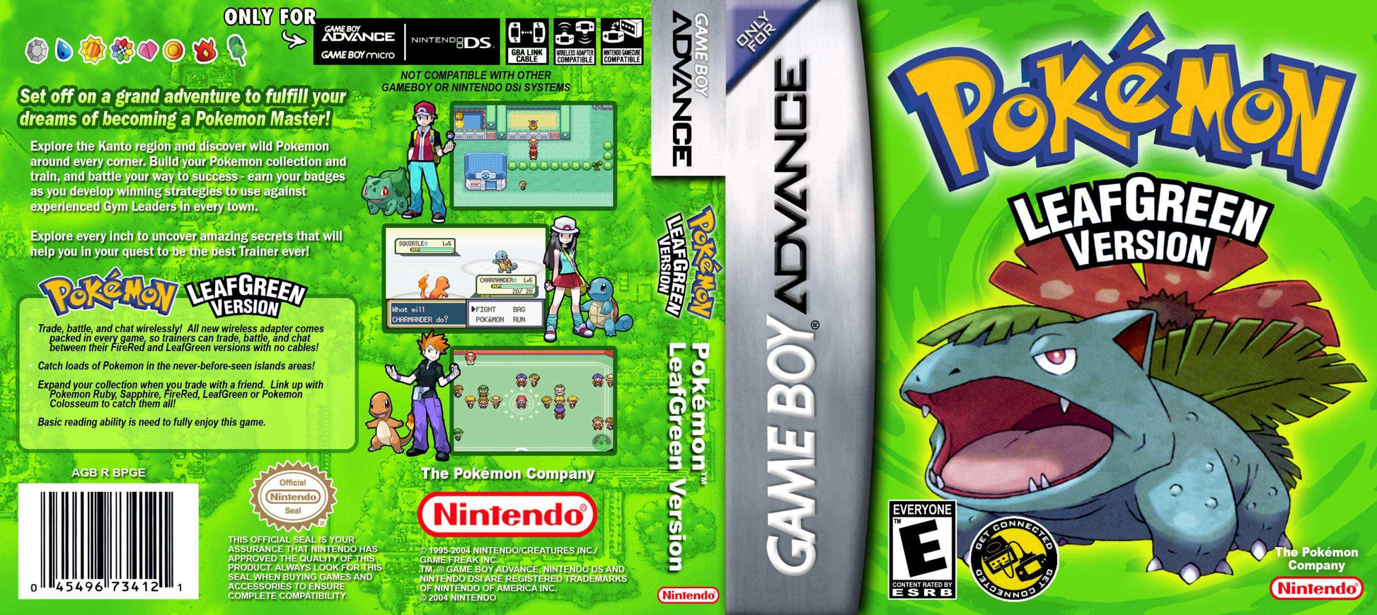 Pokemon LeafGreen Version Cover Art - WOI Solutions