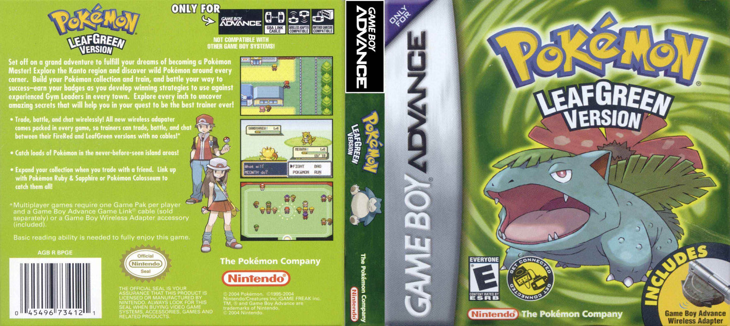 Pokemon LeafGreen Version Cover Art - WOI Solutions