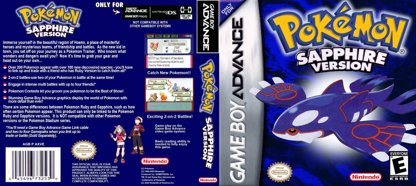 Pokemon Sapphire Cover Art - WOI Solutions