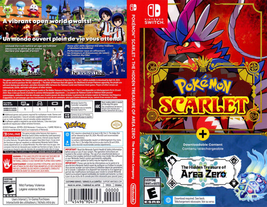 Pokemon Scarlet + The Hidden Treasure of Area Zero