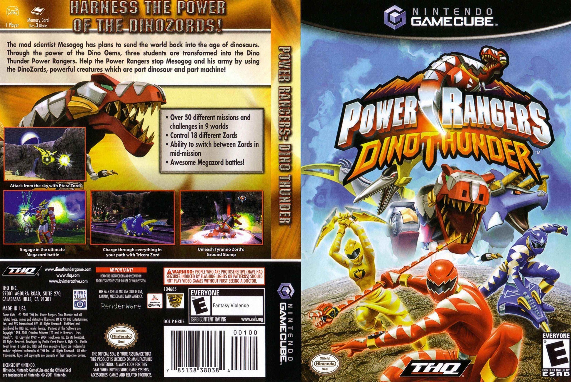 Power Rangers Dino Thunder Cover Art - WOI Solutions