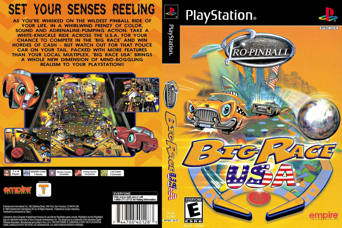 Pro Pinball Big Race USA Cover Art - WOI Solutions