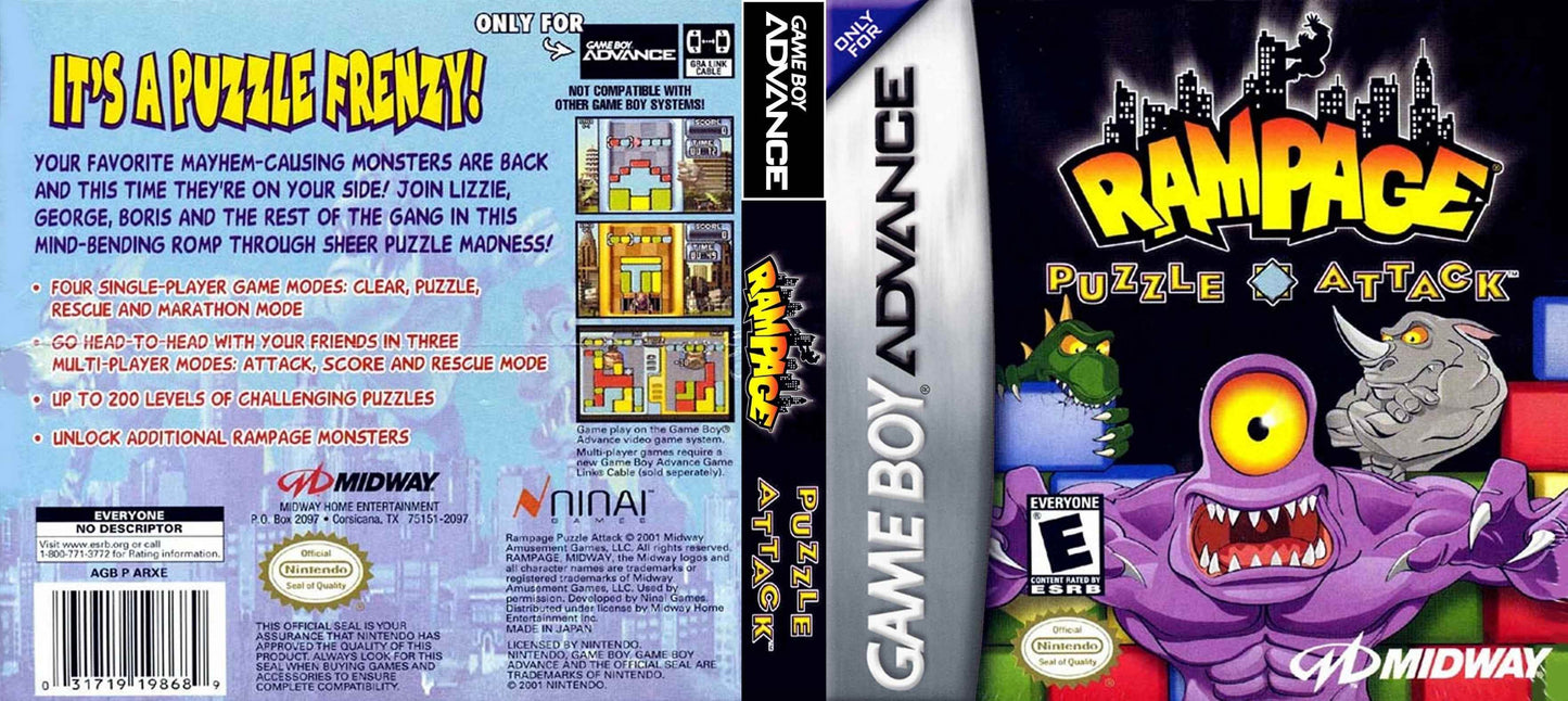 Rampage Puzzle Attack Cover Art - WOI Solutions