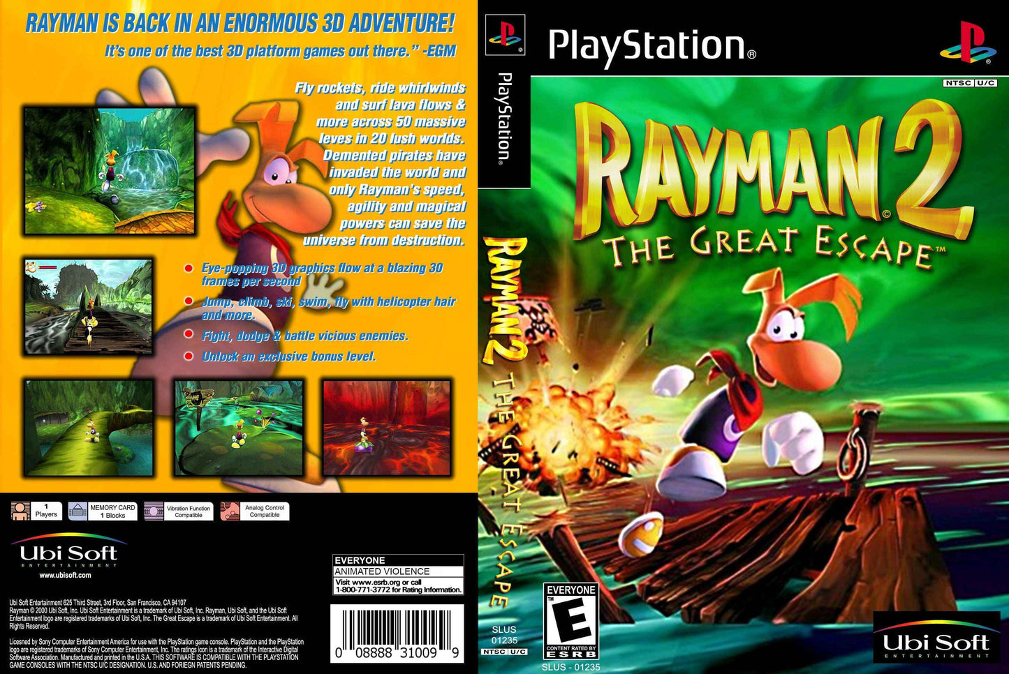 Rayman 2 Cover Art - WOI Solutions