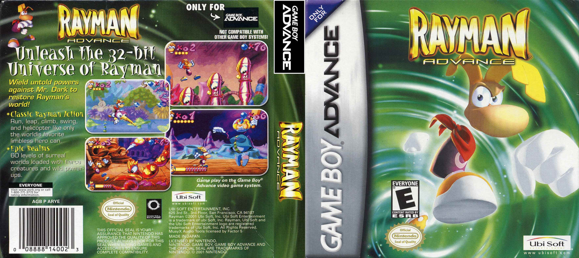 Rayman Advance Cover Art - WOI Solutions