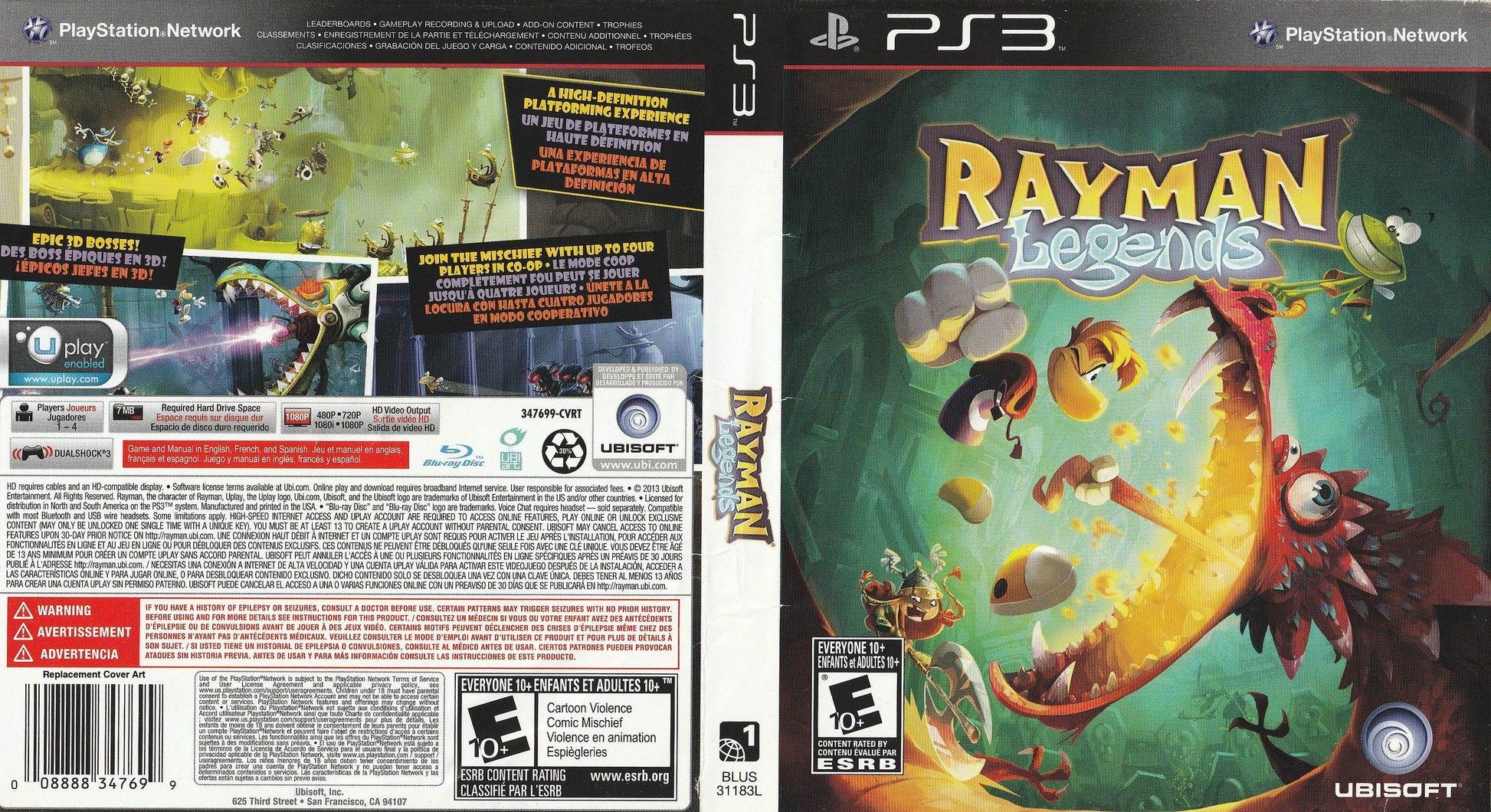 Rayman Legends Cover Art - WOI Solutions