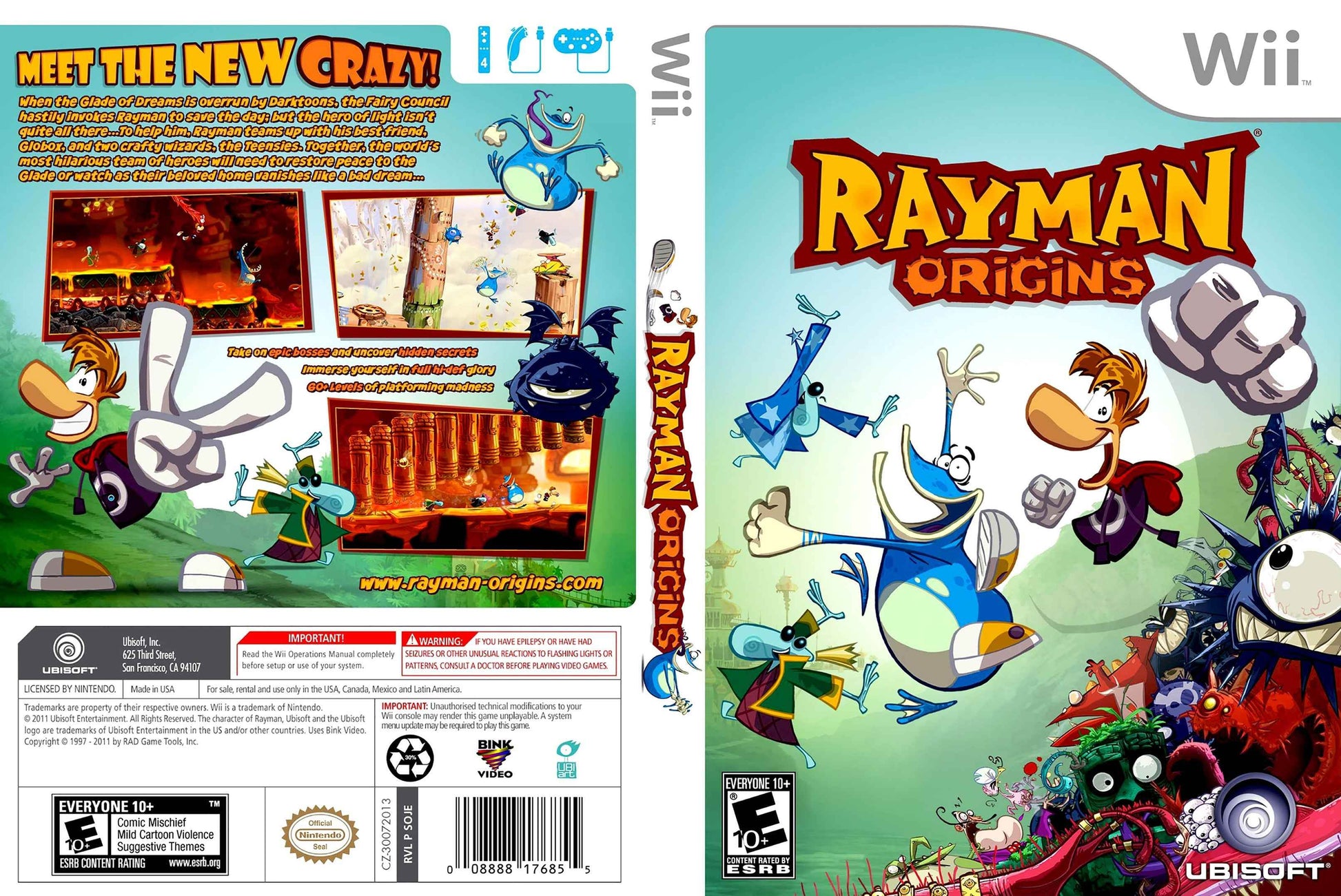 Rayman Origins Cover Art - WOI Solutions