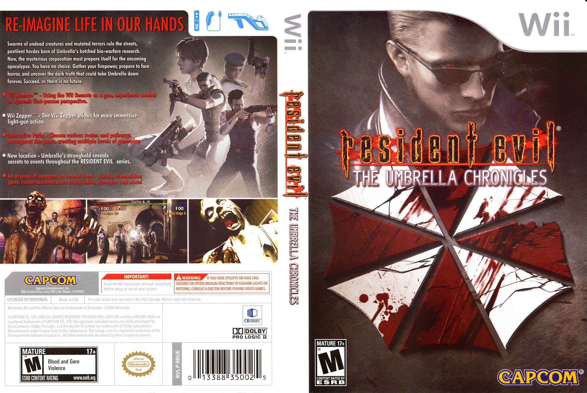 Resident Evil The Umbrella Chronicles Cover Art - WOI Solutions